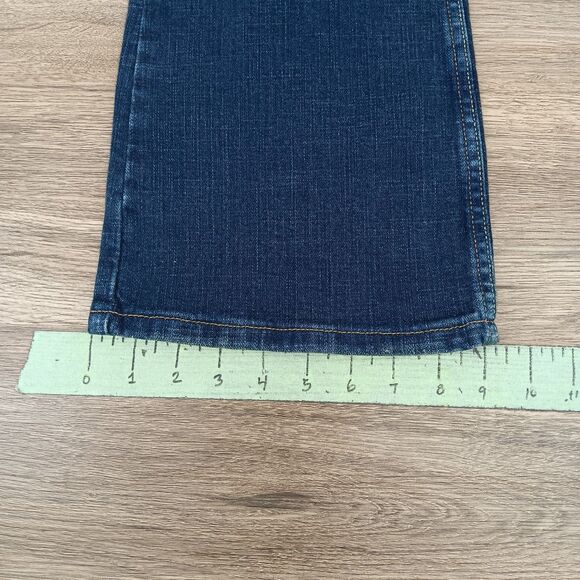 Levis 524 Too Superlow Jeans Women Size 9M Juniors Blue Dark Demim Boot Cut - Picture 10 of 11